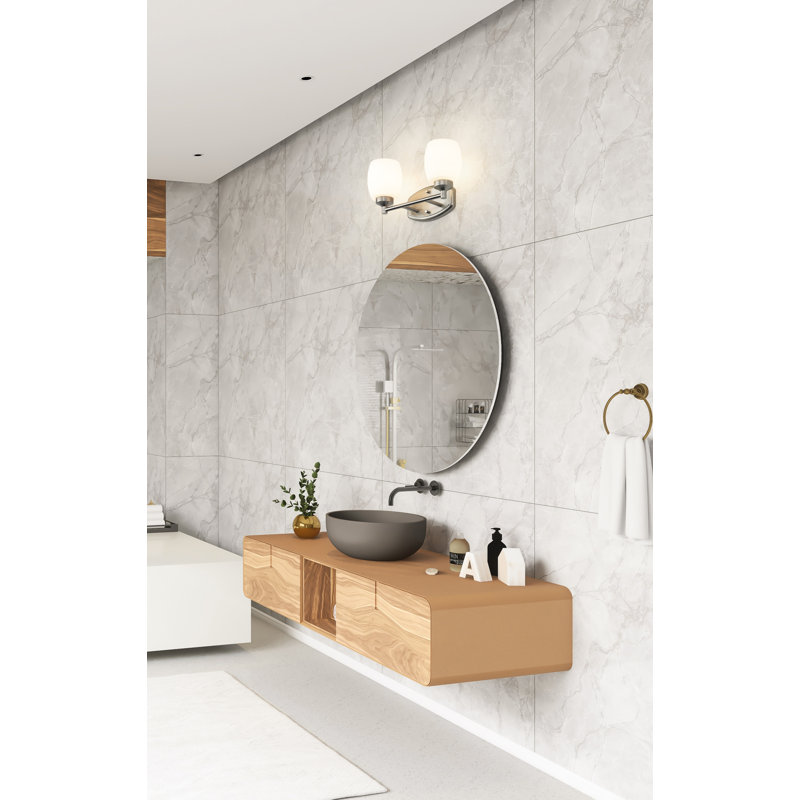 Fenella 2 Light Vanity, Brushed Nickel