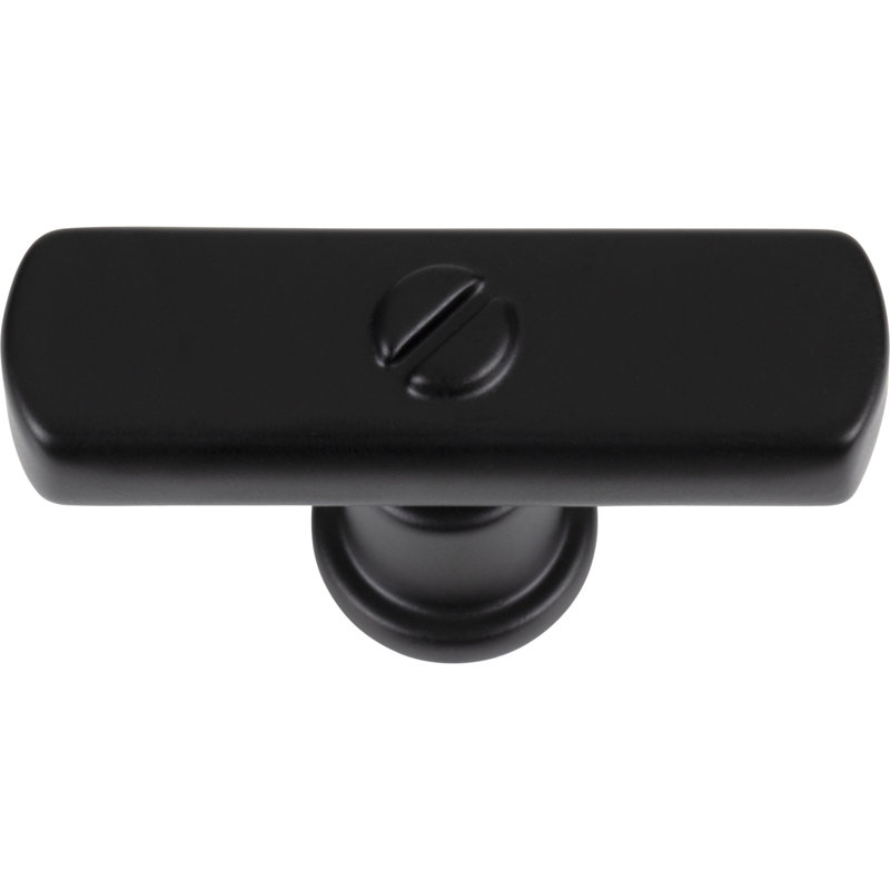Everitt 4.44" Length Bar Knob, Matte Black