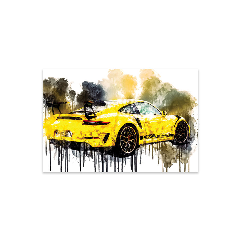 Voiture 2018 - Ensemble de 9 9 GT3 RS Weissach par Sissy Angelastro - impression sans cadre sur verre