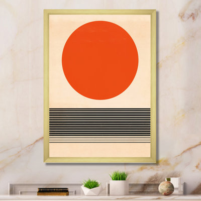Coucher de soleil orange géométrique minimaliste III