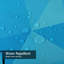 Rideau de douche abstrait abstrait triangulaire bleu avec 12 crochets-1931249332