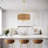 5 - Light 19" Bohemian Raffia Dimmable Drum Candle Style Chandelier for kitchen Bedroom Hallway Foyer-1636095145