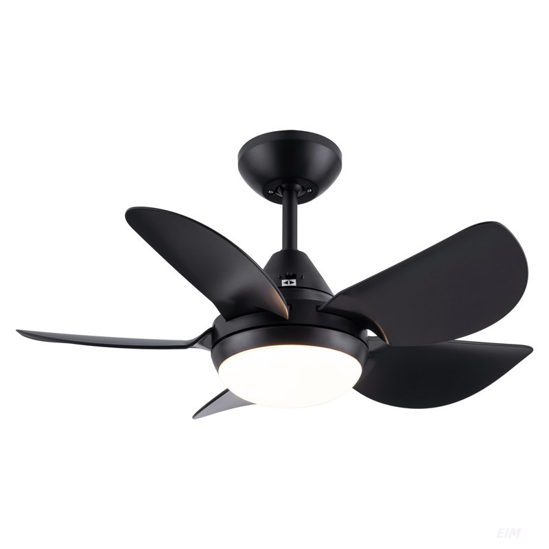 Ventilateur de plafond à DEL intégré 30 po avec pales en ABS noir mat