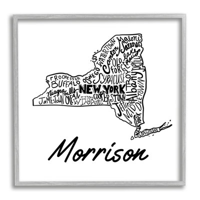 New York State cmw-058 Personalized Wall Art