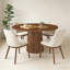 Table de salle à manger ronde de 47 pouces pour 4 personnes, table de cuisine circulaire avec base en bois, tables de salle à manger de style campagne moderne-272568239