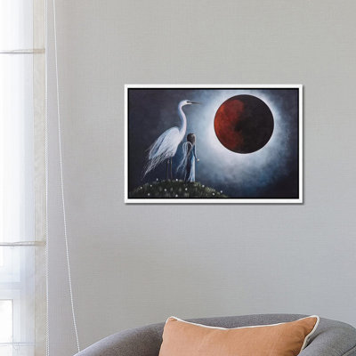 Night With The Great Egret - Print on Canvas