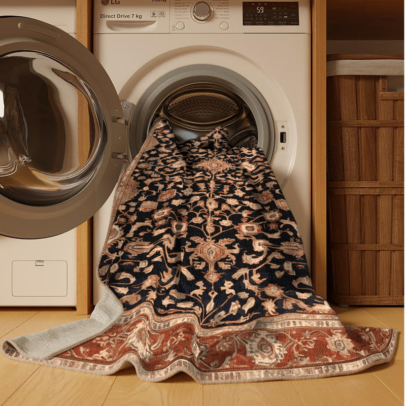 Lavable à la machine brun persan, Carré 7 pi