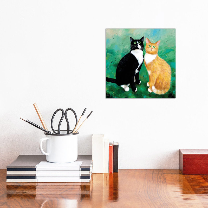 Milo And Archie by Kim Haskins - Single Picture Frame Print on Canvas, Wrapped Canvas, 30.48 cm H x 30.48 cm W