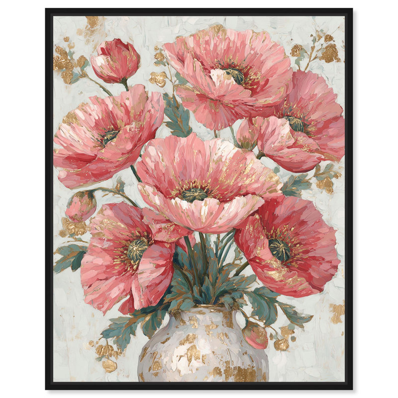 "Lustrous Lilies II", reproduction d'art sur toile par Art Remedy, cadre noir, 20 x 24, H 25 po x l 21 po, Cadre noir