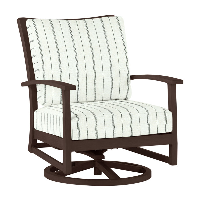 Charleston Patio Lounge Chair with Cushions, No Welt, Oyster, Natural White