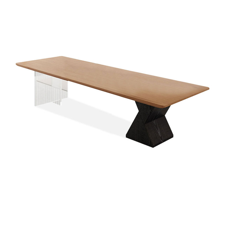 Cherry Rectangular Solid Wood desks, 29.53" H x 86.61" W x 23.62" D