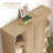 70.9'' H Bookcase, Storage Cabinet With 10 Open Shelves & Center Drawer-1942204256