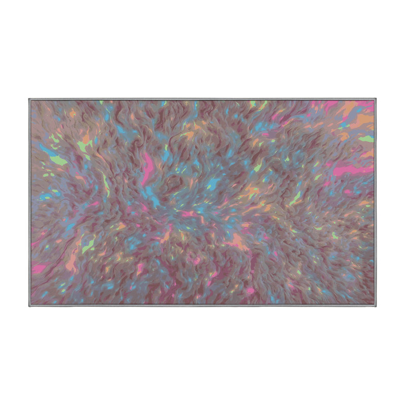 Tapis rose soyeux et moelleux, Rectangle 6 pi x 9 pi