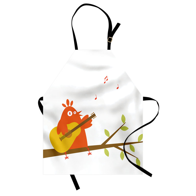 Tablier de musique East Urban Home, cuisine, jardinage, taille adulte, blanc et multicolore