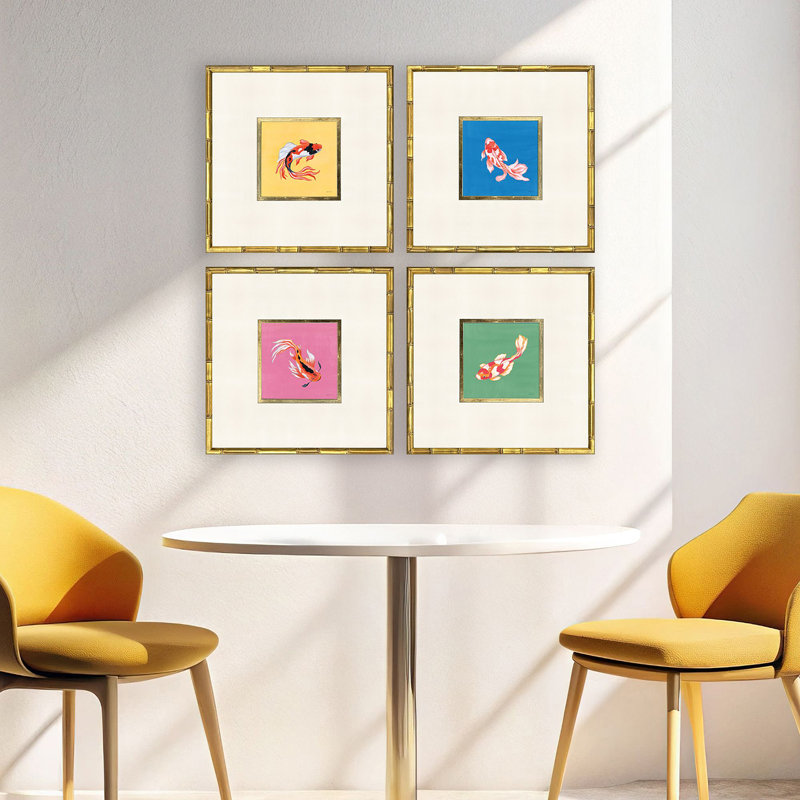 Art encadré coloré Koi