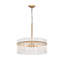 Lustre tambour 5 lumières en métal et verre à intensité variable Kaan -156635965-156635964