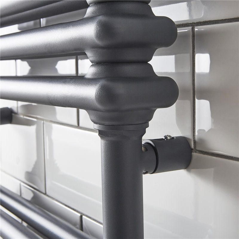 Clifton Heated Towel Rails, 50cm H x 60cm W x 5.5cm D, Grey