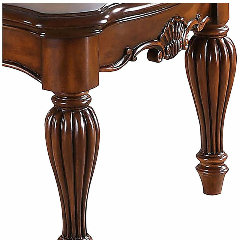 Cherry Rectangle Coffee Table with Whirlpool Legs