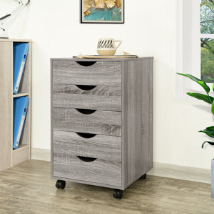 Latitude Run® Classeur à 5 tiroirs, armoire de rangement en bois avec roues  Garysburg et Commentaires - Wayfair Canada