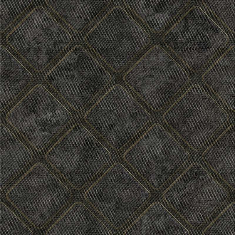 Tapis décoratif gris géométrique, Carré 8 pi