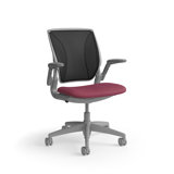 World LM, Black Ergonomic Task Chair with Poppy Seed Backrest, and Light Brown Autumn Upholstered Seat
