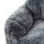 Fauteuil à billes moderne bleu-gris, rembourrage doux, accoudoir, dossier serré, mousse à mémoire de forme l 47 po x l 30 po, tissu confortable, livraison compacte,