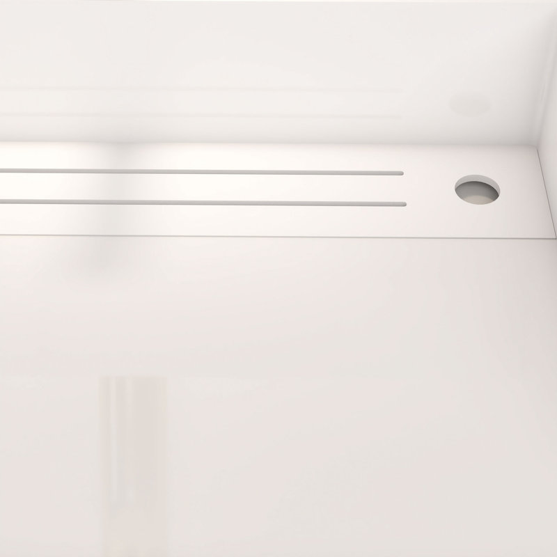 Meuble-lavabo double 84 po, Blanc lustré