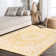 Aaleayah Medallion Textured Weave Yellow/Cream Indoor/Outdoor Rug