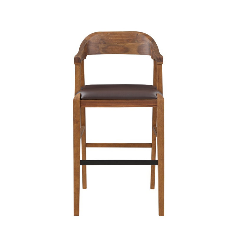 Tabouret en bois massif Lyndel, Tabouret de bar (siège d'une hauteur de 29 po)