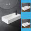 Belfry Bathroom 40mm L x 22mm W White Ceramic Rectangular Sink with Overflow