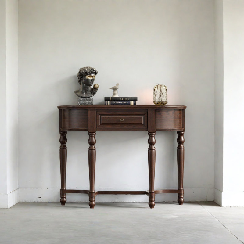 Console American Retro, H 35,43 po x l 47,24 po x P 14,96 po, Brun