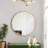 Round Wavy Aluminum Alloy Wall Mirror with Metal Frame, Modern Decorative Mirror for Living Room, Bedroom, or Entryway-457011440-457011446