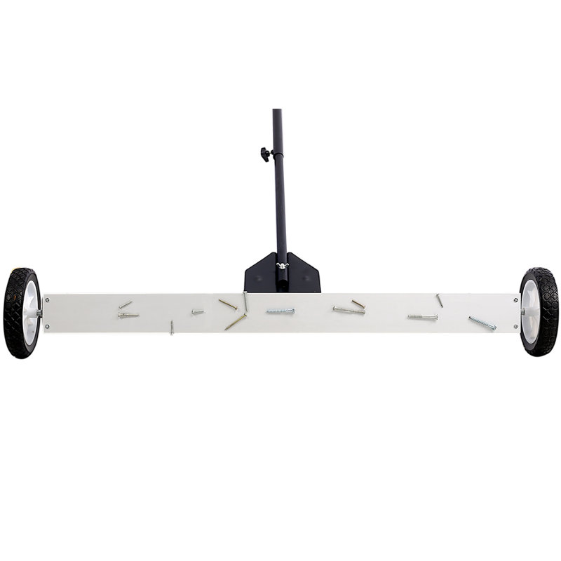 Balayeuse magnétique 36 po avec poignée et roulettes Capacité de 30 lb pour la collection Nails Needles