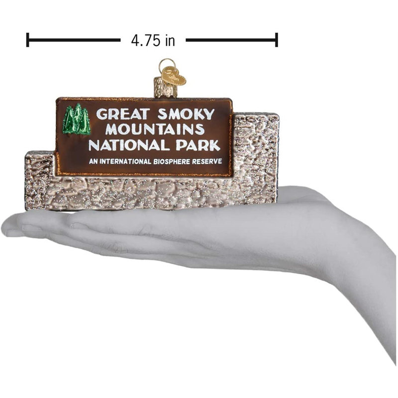 Ornement en verre soufflé Old World Christmas pour arbre de Noël, Great Smoky Mountains