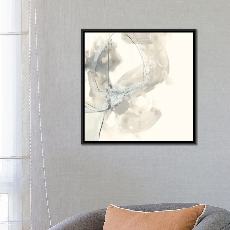 « divination i », reproduction sur toile, H 18 po x l 18 po x P 1,5 po, Toile avec cadre noir, Pas de tapis