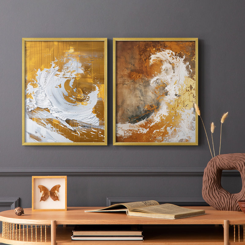 ABSTRACT Series CDxxiii - reproduction encadrée de qualité supérieure - prête à être accrochée - aucun clou requis - aucun clou requis