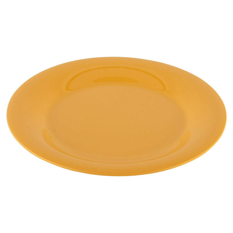  Assiette plate en mélamine 10,5 po, 12 pièces, Jaune