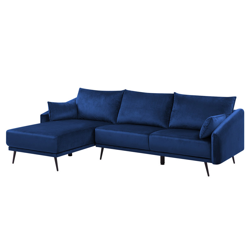 Dahlin Velvet Sofa, Navy Blue