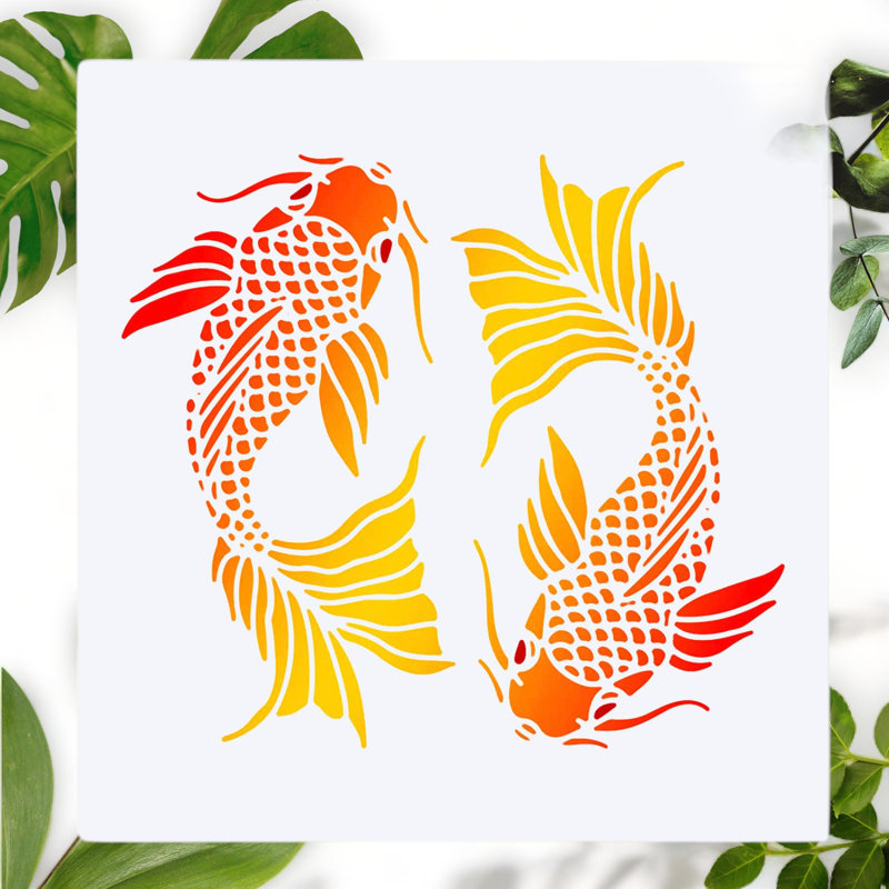 Koi Fish Painting Template