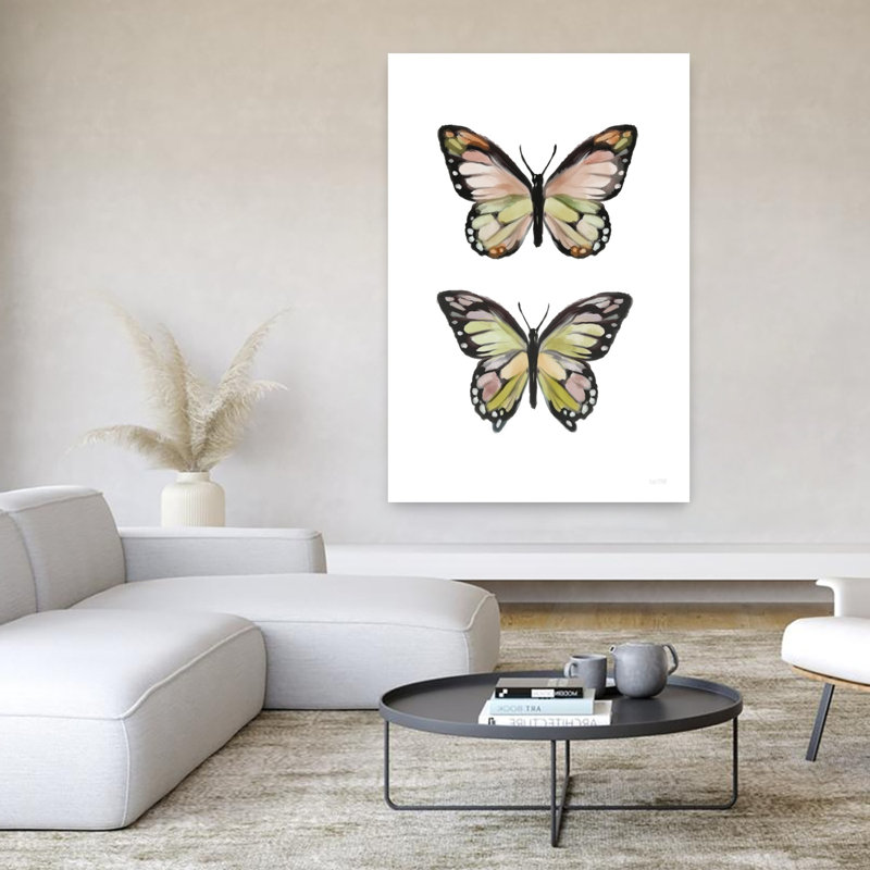 Papillons d'été, art contemporain de papillons, H 60 po x l 40 po