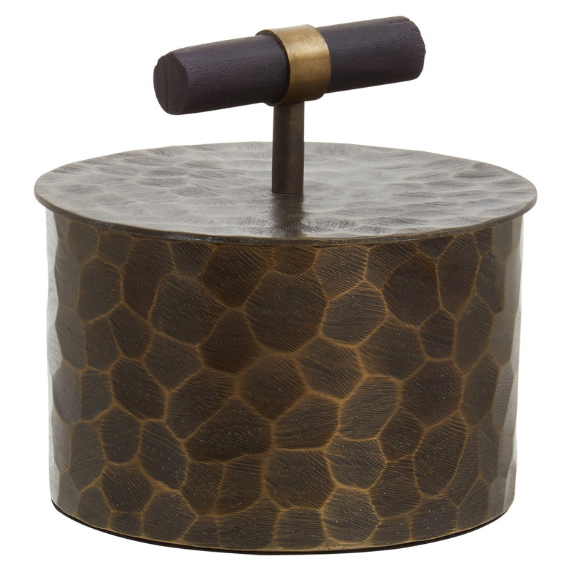 Wes Wooden Decorative Box, 11cm H x 12cm W x 12cm D