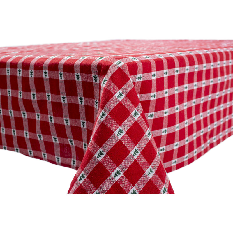 Little Trees 100% Cotton Tablecloth  70" Round, 70" x 52"