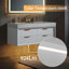 Meuble-lavabo mural simple en bois massif de 48 po avec comptoir en pierre et lumière-1449952630
