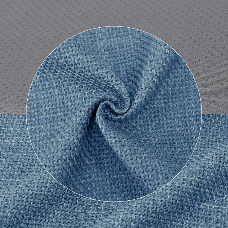 Indoor 1.5'' Dining Chair Chair Pad, Blue Polyester Blend