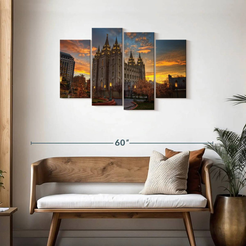 Adella Temple Square, 27" H x 43" W