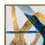 Peinture à l'huile abstraite peinte à la main, teintes bleues, bois et toile