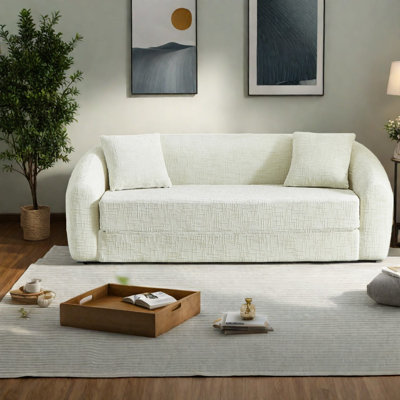 Canapés convertibles à compression, canapé-lit moderne en chenille de 87 pouces pour la maison