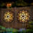 2 Pack Solar Fence Lights Metal Solar Powered Outdoor Waterproof Wall Deck Step Lights For Garden