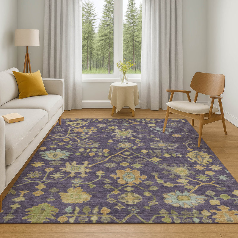 Premium Machine Washable Alaina AMF1930 Global Rug, Rectangle 10' x 14'