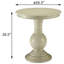 Table ronde à piédestal blanc antique pour décorer le salon